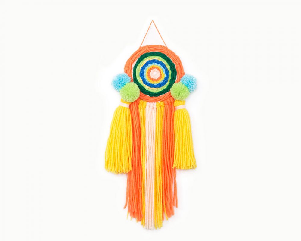 Bright Bold Round Weaving Wall Hanging