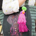 Two Tassels Pompom Keychain