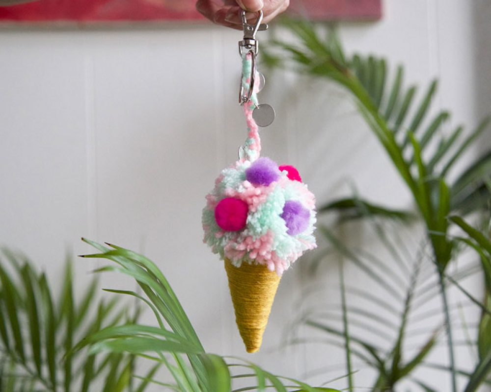 Unicorn Ice Cream Key Chain