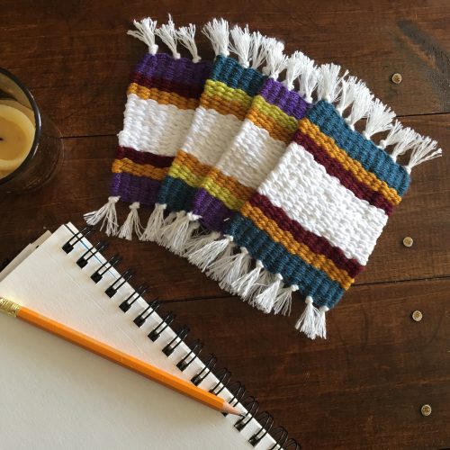 Handwoven Stripe Coasters